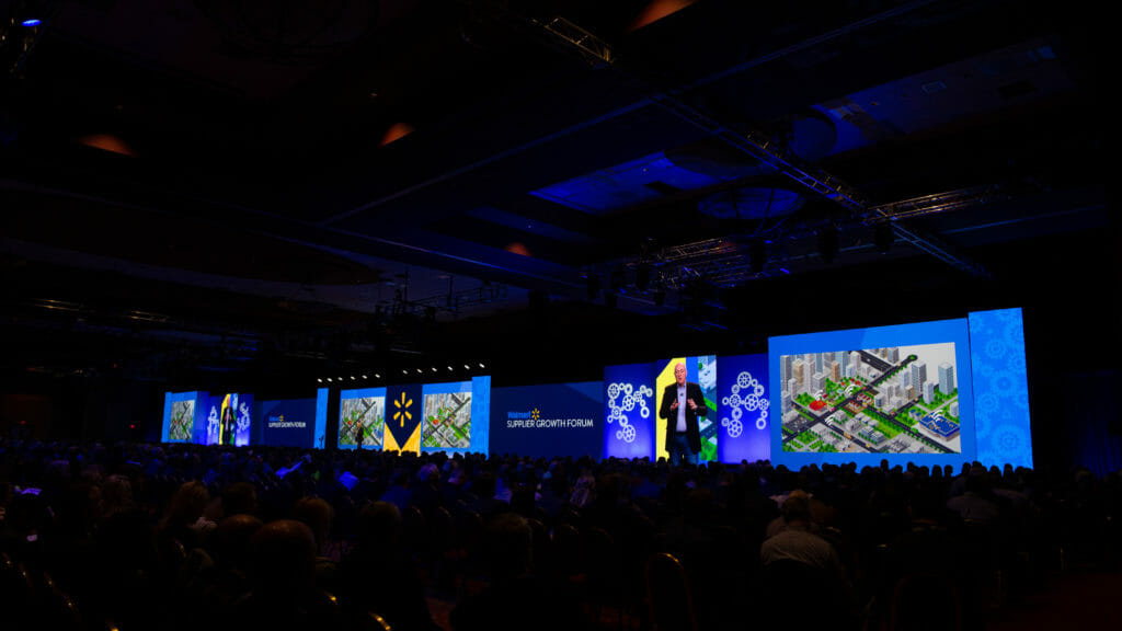 Presentation at a vendor meeting.