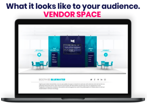 Example of vendor space in a virtual event